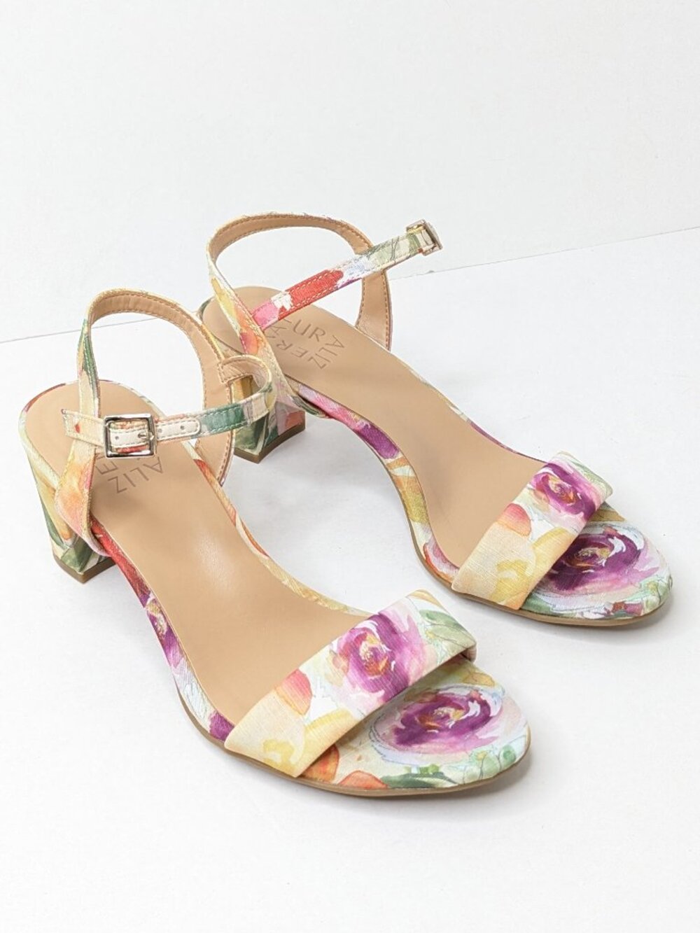 Naturalizer Bristol Heeled Sandals Multi Floral Womens 6